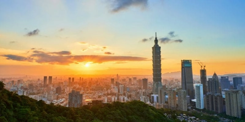 Coucher de soleil Taipei 