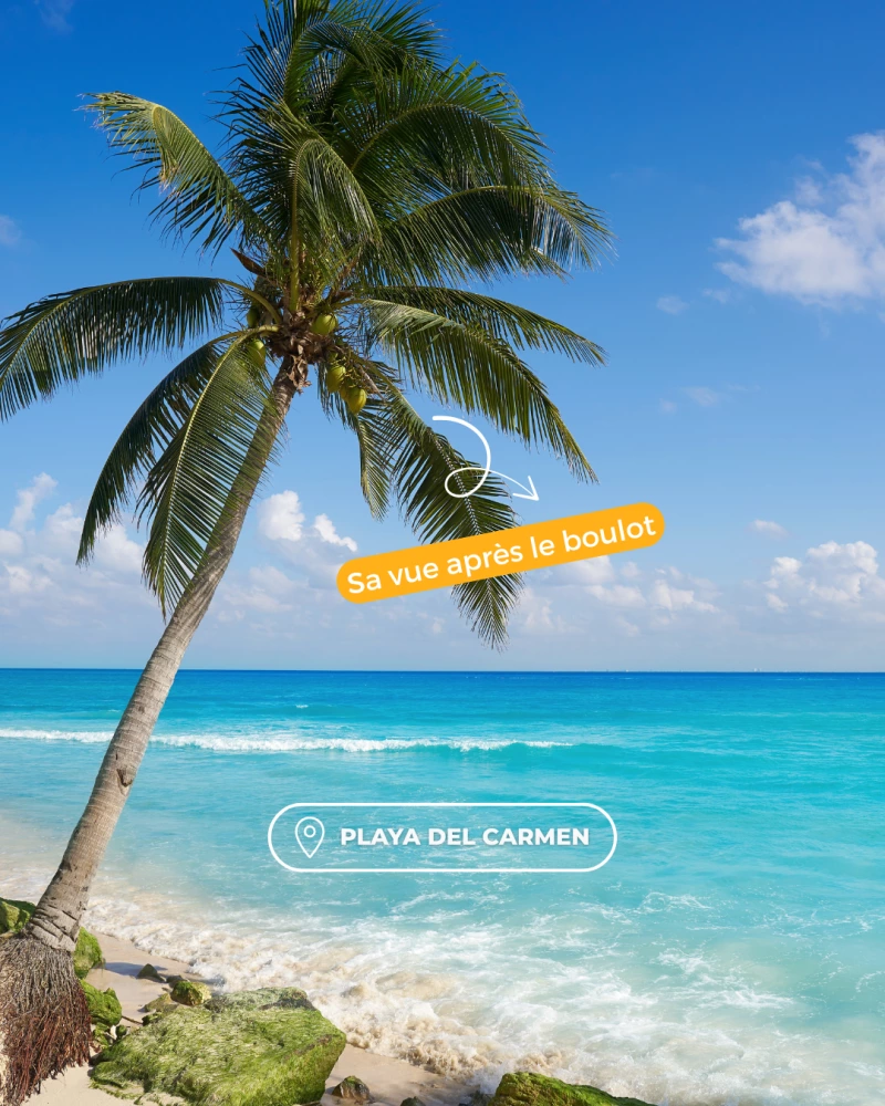 Vue à Playa del Carmen après le travail